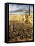 Piazza Del Mercato in Naples, Detail from the Revolt of Masaniello-Domenico Gargiulo-Framed Stretched Canvas