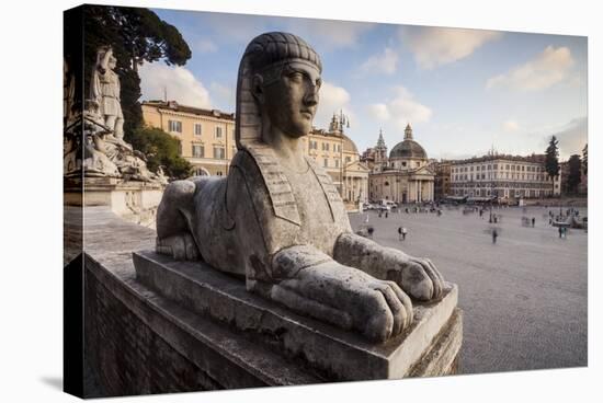 Piazza Del Popolo in Rome, Lazio, Italy, Europe-Julian Elliott-Stretched Canvas