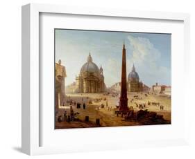 Piazza Del Popolo, Rome-Italian-Framed Premium Giclee Print