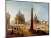 Piazza Del Popolo, Rome-Italian-Mounted Premium Giclee Print