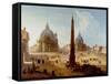 Piazza Del Popolo, Rome-Italian-Framed Stretched Canvas