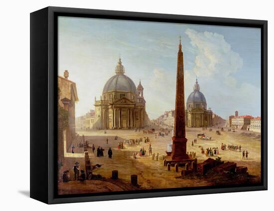 Piazza Del Popolo, Rome-Italian-Framed Stretched Canvas