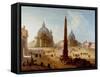 Piazza Del Popolo, Rome-Italian-Framed Stretched Canvas