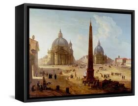 Piazza Del Popolo, Rome-Italian-Framed Stretched Canvas