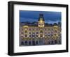 Piazza dell'Unita d'Italia in Trieste at blue hour-enricocacciafotografie-Framed Photographic Print