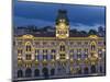 Piazza dell'Unita d'Italia in Trieste at blue hour-enricocacciafotografie-Mounted Photographic Print