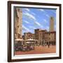 Piazza Della Cisterna San Gimignano Tuscany-Richard Harpum-Framed Premium Giclee Print