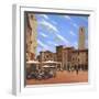 Piazza Della Cisterna San Gimignano Tuscany-Richard Harpum-Framed Art Print