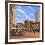 Piazza Della Cisterna San Gimignano Tuscany-Richard Harpum-Framed Art Print