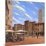 Piazza Della Cisterna San Gimignano Tuscany-Richard Harpum-Mounted Art Print