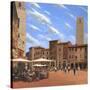 Piazza Della Cisterna San Gimignano Tuscany-Richard Harpum-Stretched Canvas