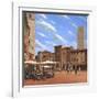 Piazza Della Cisterna San Gimignano Tuscany-Richard Harpum-Framed Art Print