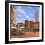 Piazza Della Cisterna San Gimignano Tuscany-Richard Harpum-Framed Art Print