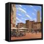 Piazza Della Cisterna San Gimignano Tuscany-Richard Harpum-Framed Stretched Canvas