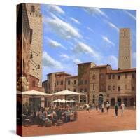 Piazza Della Cisterna San Gimignano Tuscany-Richard Harpum-Stretched Canvas