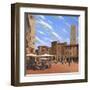 Piazza Della Cisterna San Gimignano Tuscany-Richard Harpum-Framed Art Print