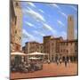 Piazza Della Cisterna San Gimignano Tuscany-Richard Harpum-Mounted Art Print