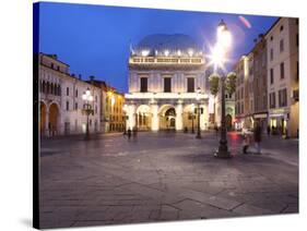 Piazza della Loggia at Dusk, Brescia, Lombardy, Italy, Europe-Vincenzo Lombardo-Stretched Canvas