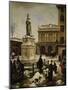 Piazza Della Loggia in Snow-Angelo Inganni-Mounted Giclee Print