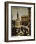 Piazza Della Loggia in Snow-Angelo Inganni-Framed Giclee Print