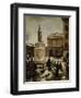 Piazza Della Loggia in Snow-Angelo Inganni-Framed Giclee Print