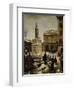 Piazza Della Loggia in Snow-Angelo Inganni-Framed Giclee Print