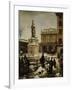 Piazza Della Loggia in Snow-Angelo Inganni-Framed Giclee Print