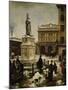 Piazza Della Loggia in Snow-Angelo Inganni-Mounted Giclee Print