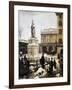 Piazza Della Loggia in the Snow in Brescia, 1879-Angelo Inganni-Framed Giclee Print