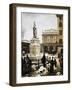 Piazza Della Loggia in the Snow in Brescia, 1879-Angelo Inganni-Framed Giclee Print