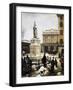 Piazza Della Loggia in the Snow in Brescia, 1879-Angelo Inganni-Framed Giclee Print