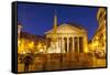 Piazza Della Rotonda and the Pantheon, Rome, Lazio, Italy, Europe-Julian Elliott-Framed Stretched Canvas