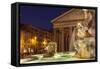 Piazza Della Rotonda and the Pantheon, Rome, Lazio, Italy, Europe-Julian Elliott-Framed Stretched Canvas