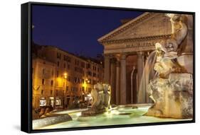 Piazza Della Rotonda and the Pantheon, Rome, Lazio, Italy, Europe-Julian Elliott-Framed Stretched Canvas