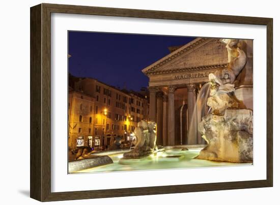 Piazza Della Rotonda and the Pantheon, Rome, Lazio, Italy, Europe-Julian Elliott-Framed Photographic Print