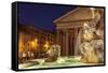 Piazza Della Rotonda and the Pantheon, Rome, Lazio, Italy, Europe-Julian Elliott-Framed Stretched Canvas