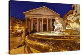 Piazza Della Rotonda and the Pantheon, Rome, Lazio, Italy, Europe-Julian Elliott-Stretched Canvas