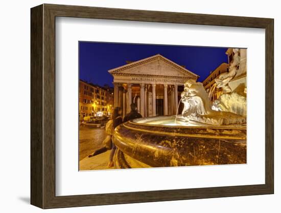 Piazza Della Rotonda and the Pantheon, Rome, Lazio, Italy, Europe-Julian Elliott-Framed Photographic Print