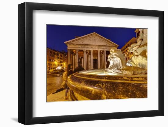 Piazza Della Rotonda and the Pantheon, Rome, Lazio, Italy, Europe-Julian Elliott-Framed Photographic Print