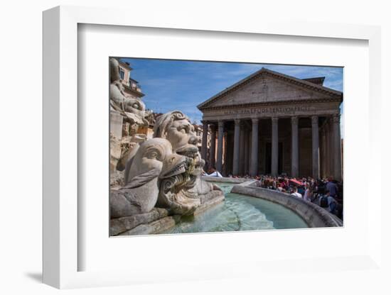Piazza Della Rotonda and the Pantheon, UNESCO World Heritage Site, Rome, Lazio, Italy, Europe-Frank Fell-Framed Photographic Print