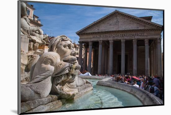 Piazza Della Rotonda and the Pantheon, UNESCO World Heritage Site, Rome, Lazio, Italy, Europe-Frank Fell-Mounted Photographic Print