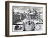 Piazza Della Rotonda with a View of the Pantheon-Domenico de' Rossi-Framed Giclee Print