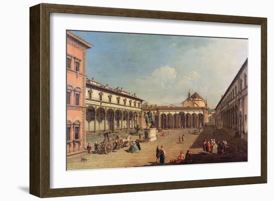 Piazza Della Santissima Annunziata, Florence-Bernardo Bellotto-Framed Giclee Print