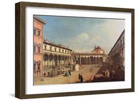 Piazza Della Santissima Annunziata, Florence-Bernardo Bellotto-Framed Giclee Print