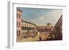 Piazza Della Santissima Annunziata, Florence-Bernardo Bellotto-Framed Giclee Print