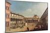 Piazza Della Santissima Annunziata, Florence-Bernardo Bellotto-Mounted Giclee Print