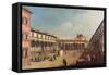 Piazza Della Santissima Annunziata, Florence-Bernardo Bellotto-Framed Stretched Canvas