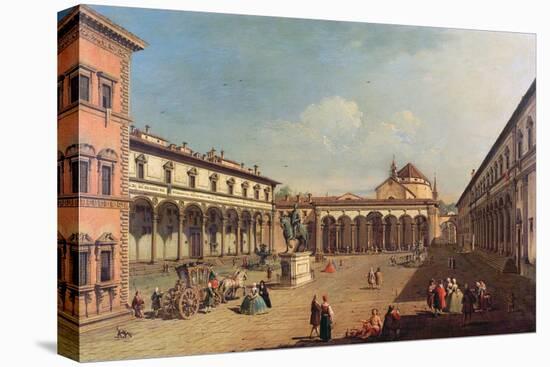 Piazza Della Santissima Annunziata, Florence-Bernardo Bellotto-Stretched Canvas