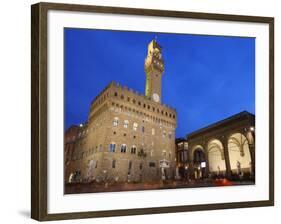 Piazza della Signoria and Palazzo Vecchio, Florence, UNESCO World Heritage Site, Tuscany, Italy-Vincenzo Lombardo-Framed Photographic Print