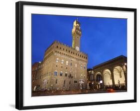 Piazza della Signoria and Palazzo Vecchio, Florence, UNESCO World Heritage Site, Tuscany, Italy-Vincenzo Lombardo-Framed Photographic Print